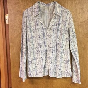 EUC LL  Bean Sz M Women’s Long Sleeve VNeck Blouse